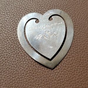 Vintage Reed & Barton Silver Heart Bookmark